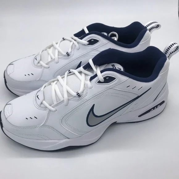 Nike Men's Air Monarch IV White/Blue Shoes - Picture 1 of 7